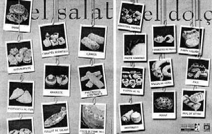 S'han elaborat cartells amb els noms dels pastissos dol�os i salats que comprem als forns, aix� com dels tipus de carns que hi ha als mercats / EL PUNT